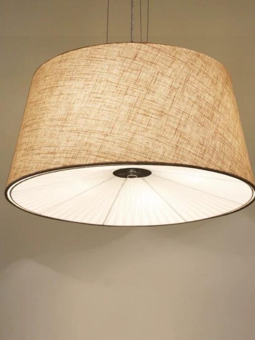 Modern Fabric Drum Ceiling Light
