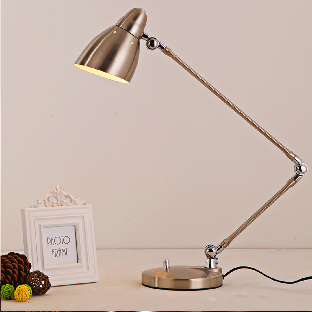 Hotel LED Adjustable Golden Metallic Table Light