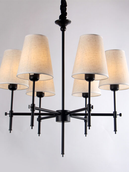 Lurevia Black 6-Light Ceiling Lamp