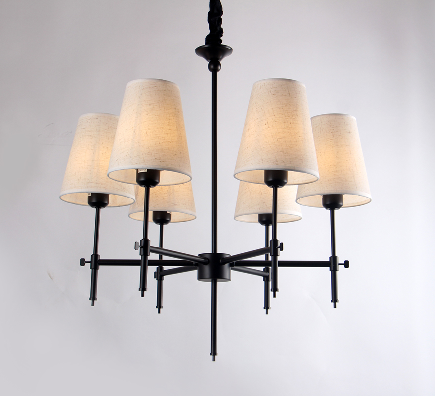 Lurevia Black 6-Light Ceiling Lamp