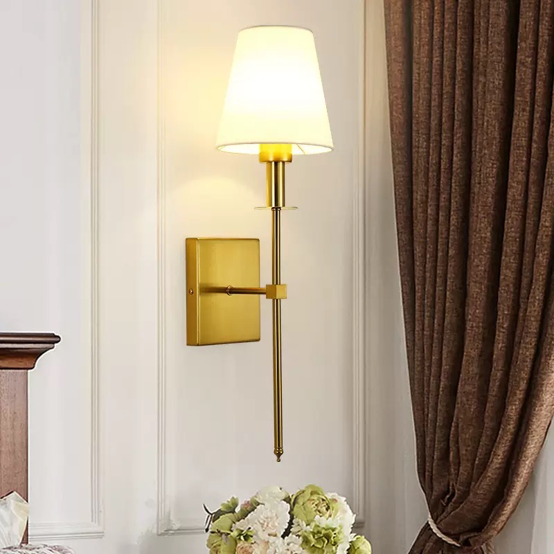 Modern Aluminum Table Lamp with Fabric Shade - Image 2