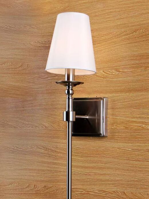 Modern Aluminum Table Lamp with Fabric Shade