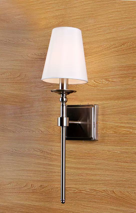 Modern Aluminum Table Lamp with Fabric Shade