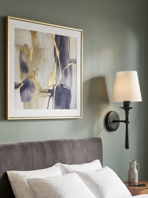 Modern Black Aluminum Table Lamp with White Fabric Shade