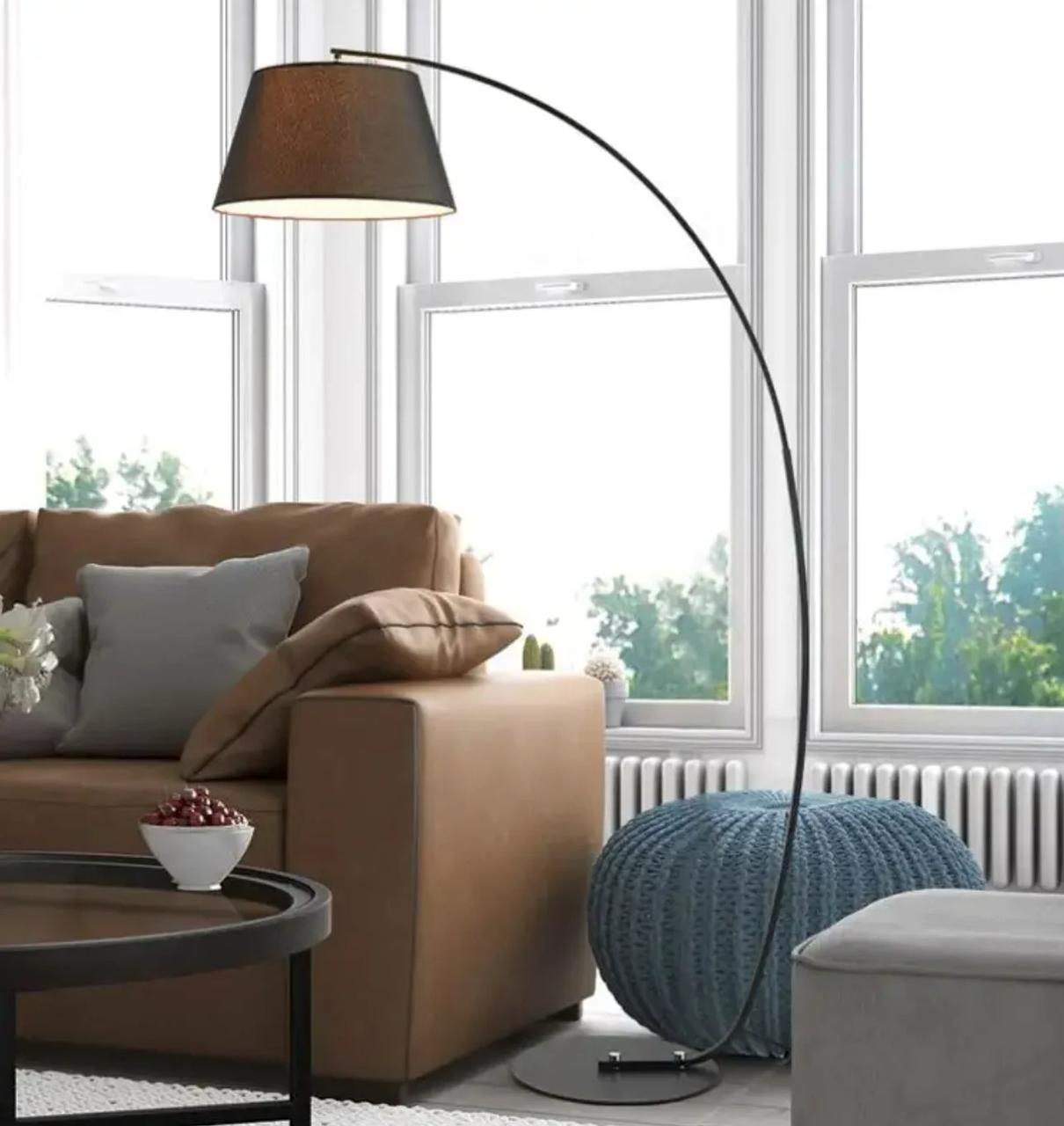 Modern Black Arc Floor Lamp - Image 2