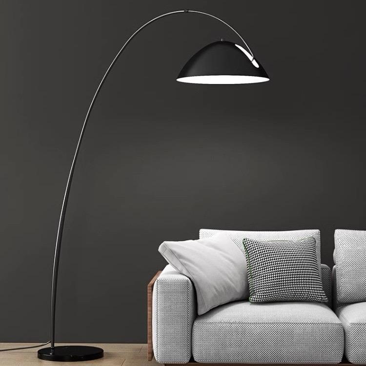 Modern Arc Aluminium Floor Lamp - Black