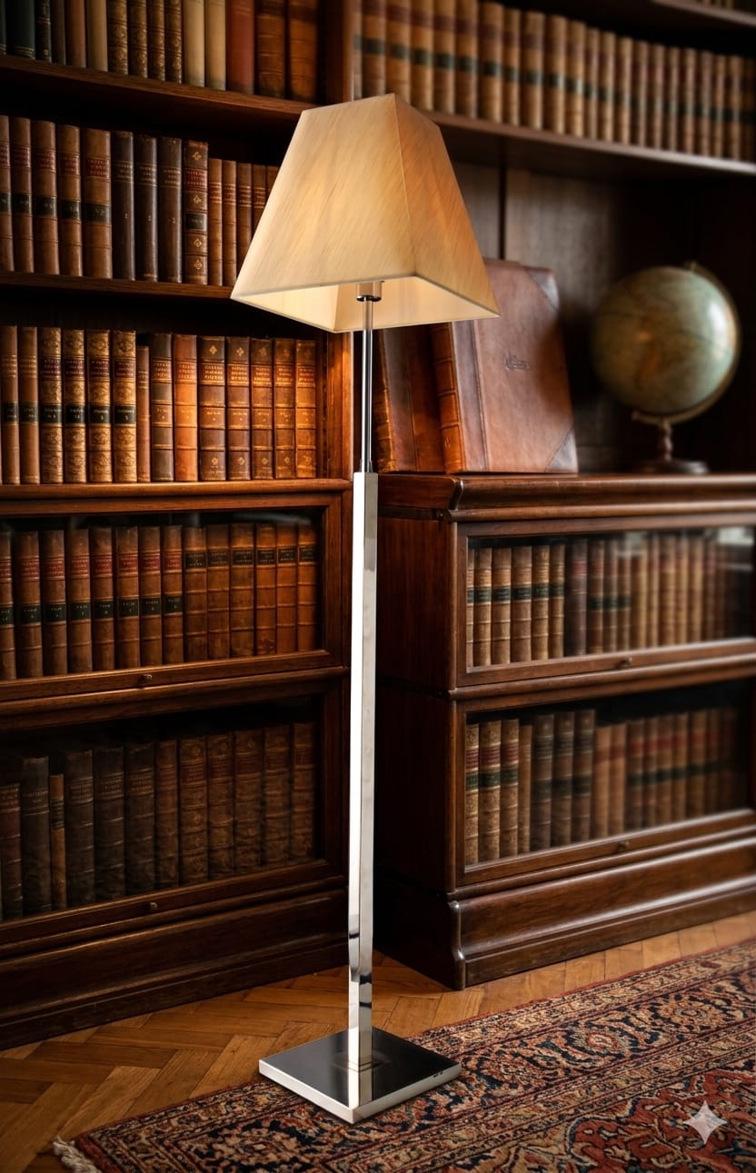Square-Base Fabric Floor Lamp - Image 3