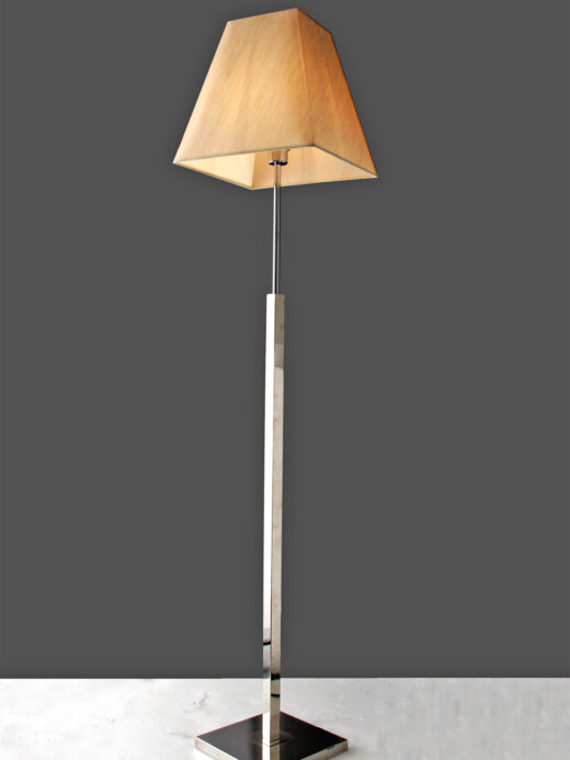 Square-Base Fabric Floor Lamp