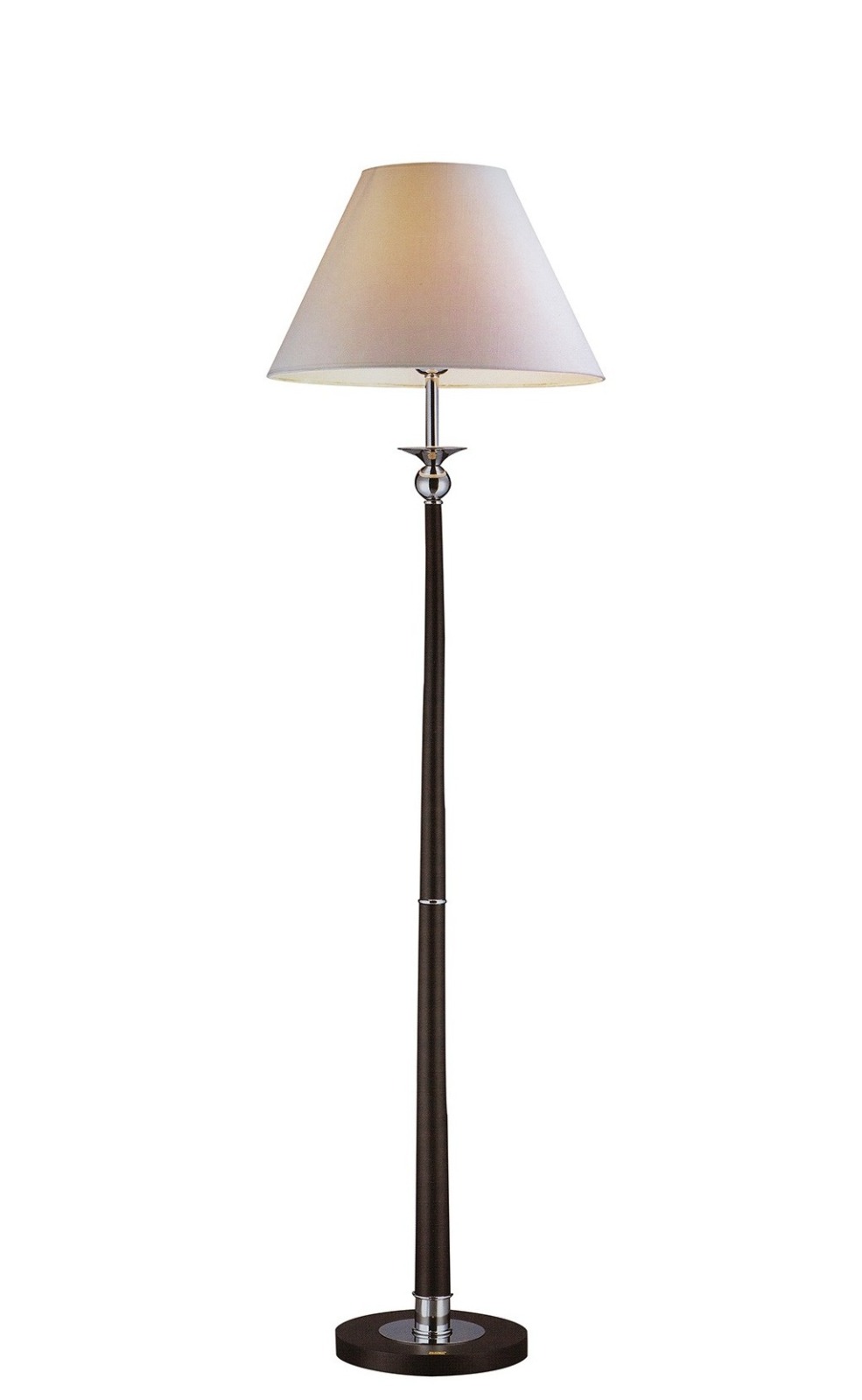 Classic Black Wood Floor Lamp - Image 2