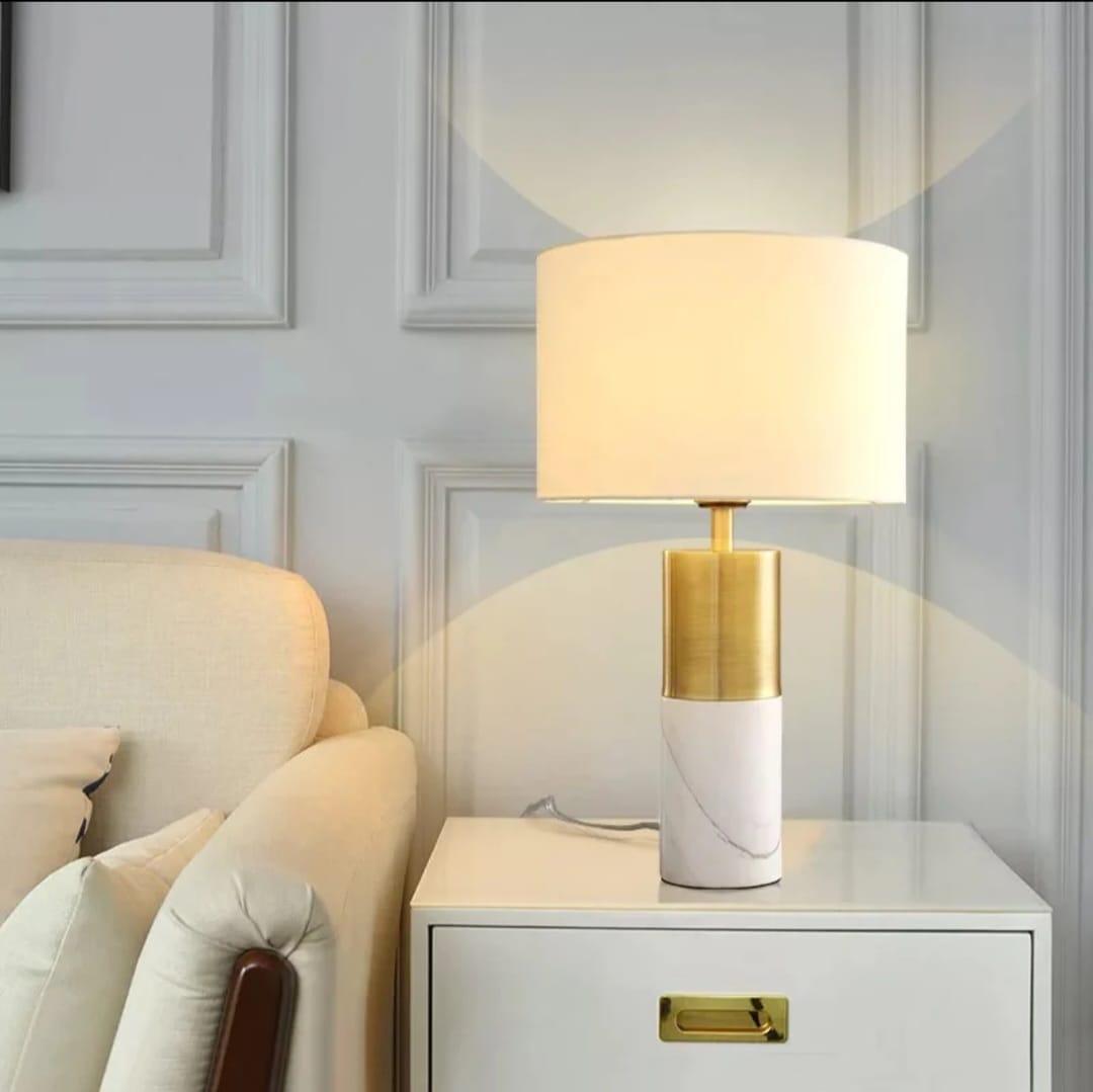 Modern Gold & Marble Table Lamp