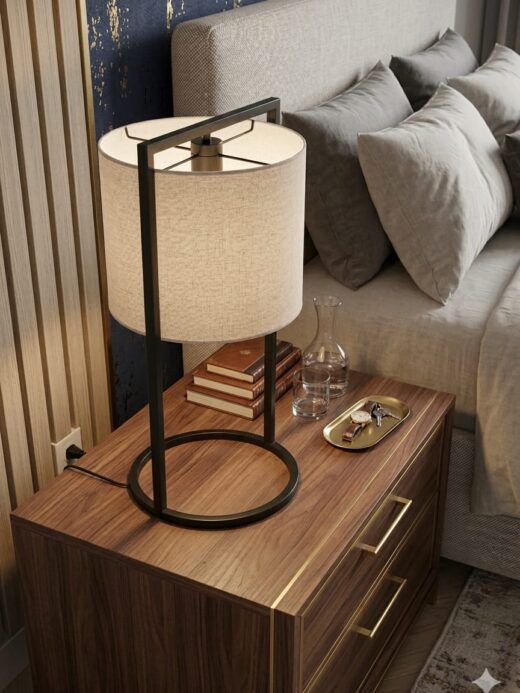 Modern Geometric Table Lamp MT 8936 BK