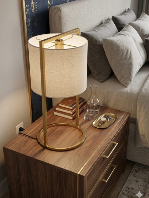 Modern Geometric Table Lamp MT 8936 GD