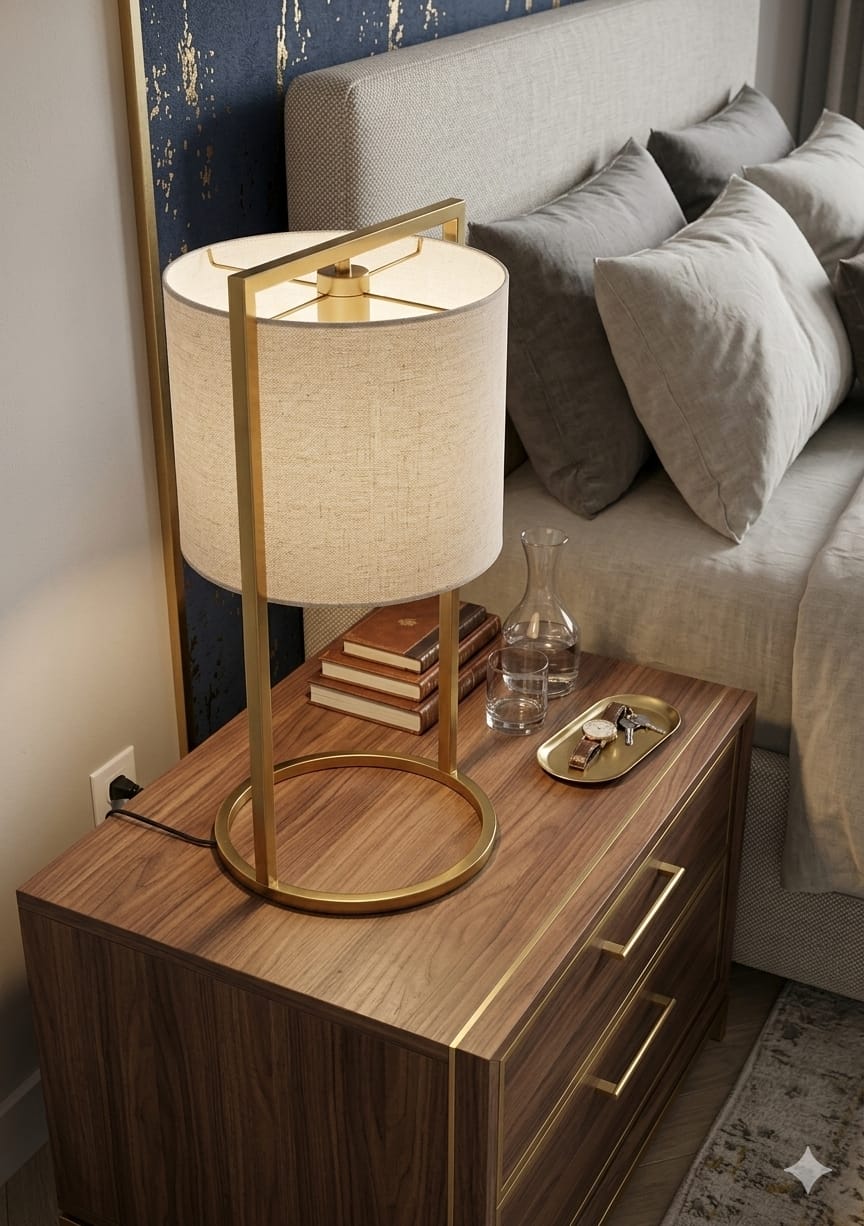 Modern Geometric Table Lamp MT 8936 GD