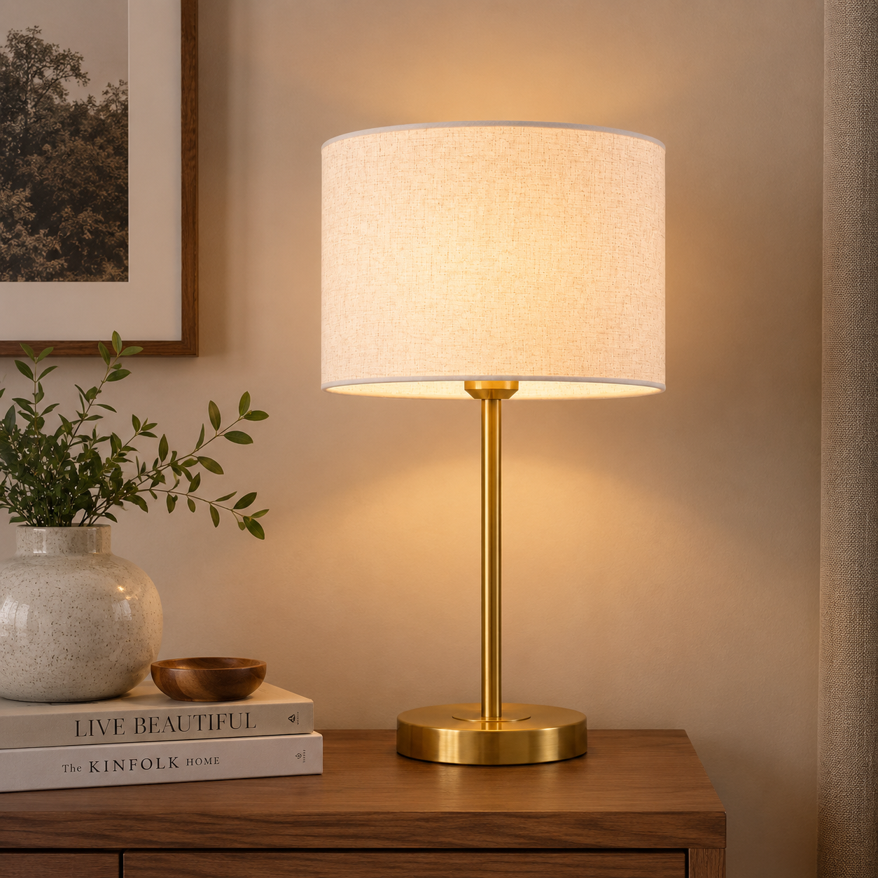 Sleek Gold Stem Table Lamp MT 9009 Gd