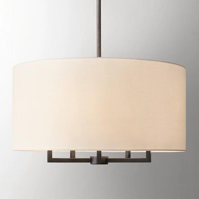 Modern Fabric Drum Ceiling Light BK - Image 2