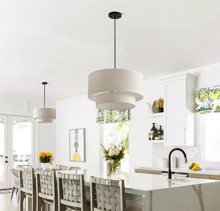 Celeste Layered Pendant Lamp BK - Large - Image 2