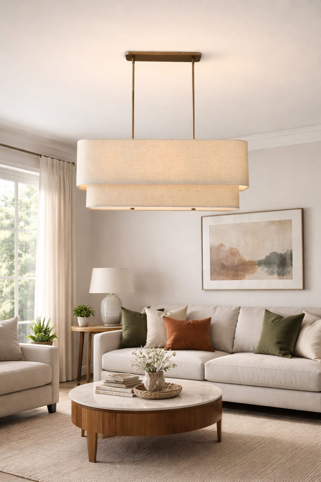 Veyra Linear Fabric Ceiling Light GD - Image 2