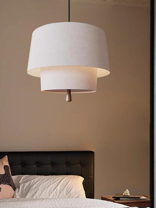 Modern Double-Layer Fabric Pendant Ceiling Light